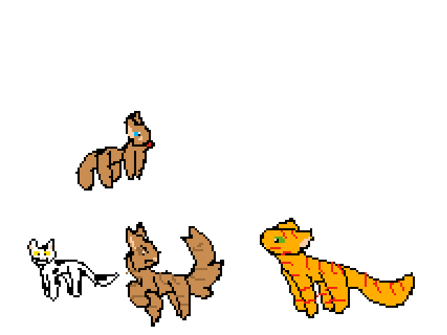 Clan leaders in pixel art