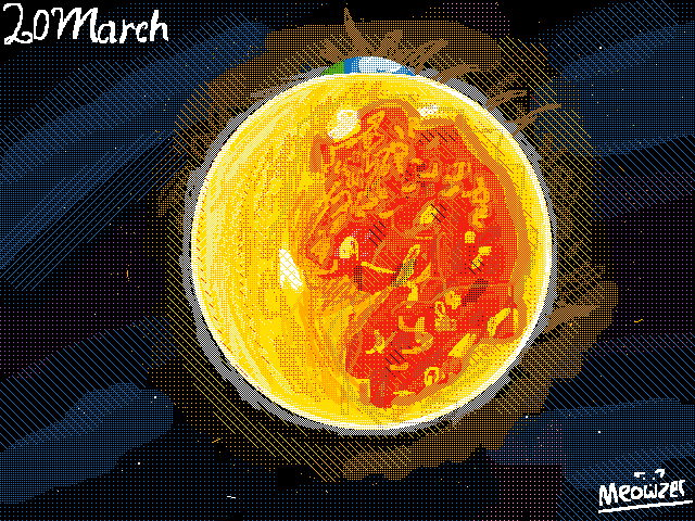 Sun and earth