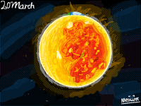 Sun and earth
