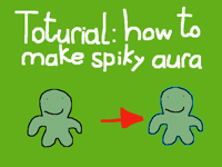 How to make spiky aura/hair for animal