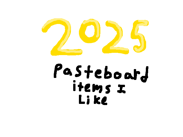 2025 Pasteboard Items