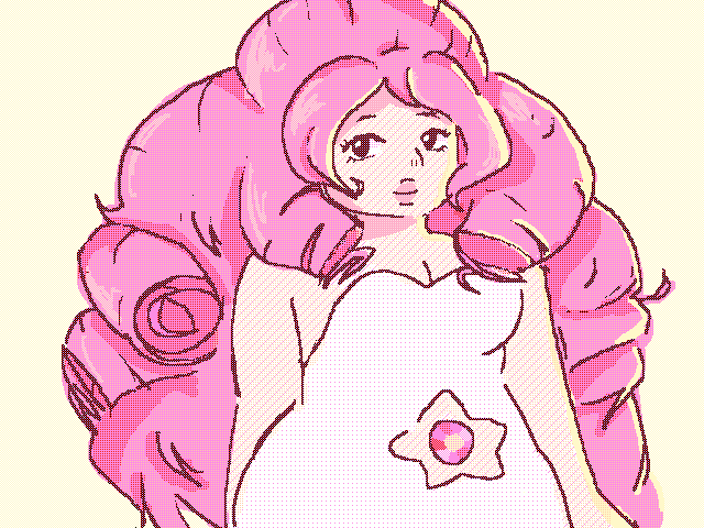 Lil rose quartz doodle