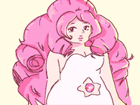 Lil rose quartz doodle