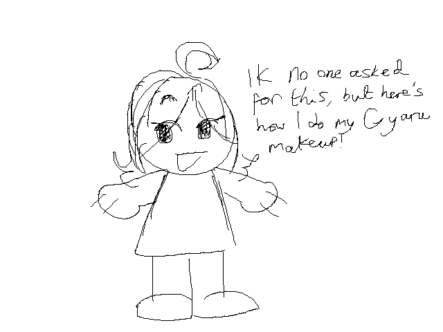 Gyaru makeup tutorial (pause to read)!!!