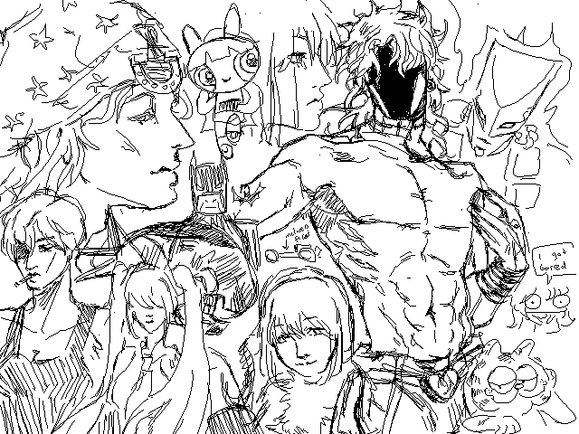 sketch dump of chars on my pinterest page