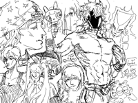 sketch dump of chars on my pinterest page