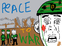 Peace to war