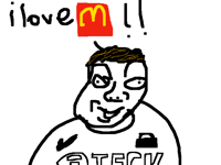 A guy loving McDonald’s