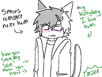 my son sakura the shy cat