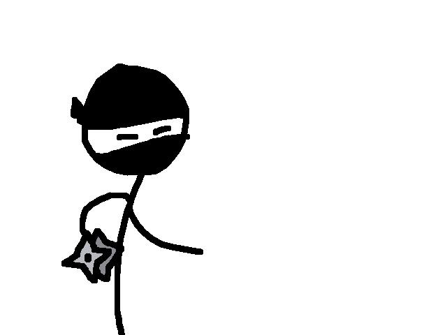 Ninja shooting dummy