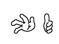 Trying to draw hands with my finger