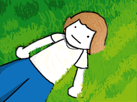 Touching grass