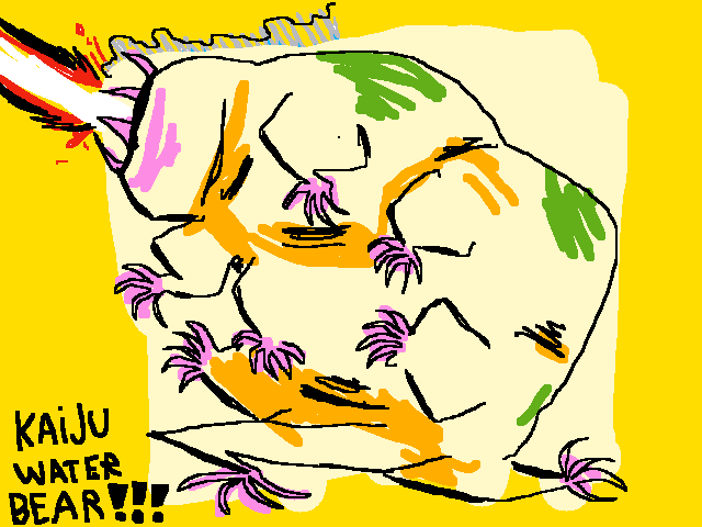 Giant Moss piglet shooting laser beams