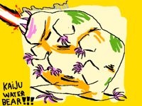 Giant Moss piglet shooting laser beams