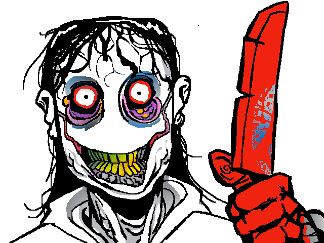Jeff the killer (WITH KNIFE!!!) and slenderman