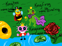 King frog and King bee🤩