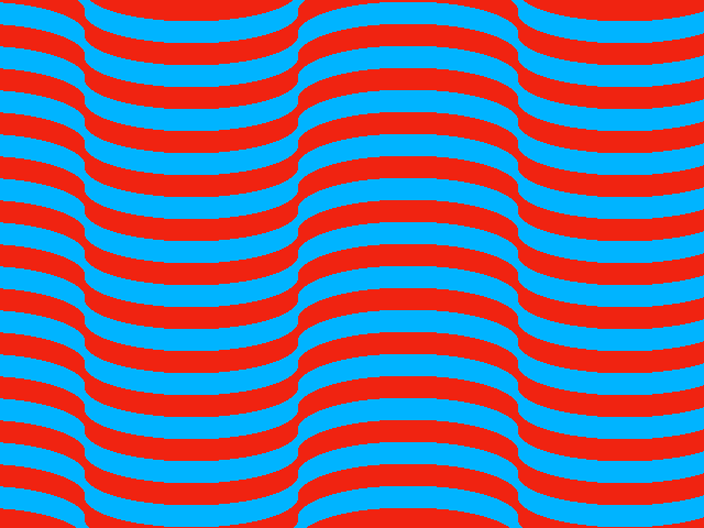 Red 'n blue waves!