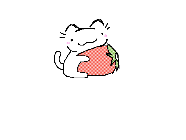 Just a little kitten with strawberries. 🍓