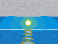 Sea sunset