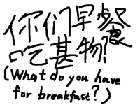 你们早餐吃甚物(What do you have for breakfast?)