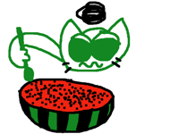 我吃西瓜be like: (I eat watermelon be like this )