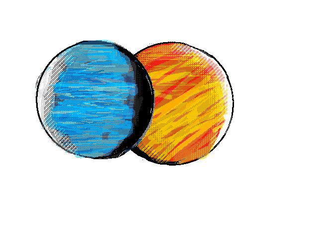 Two planets ☄️🌍