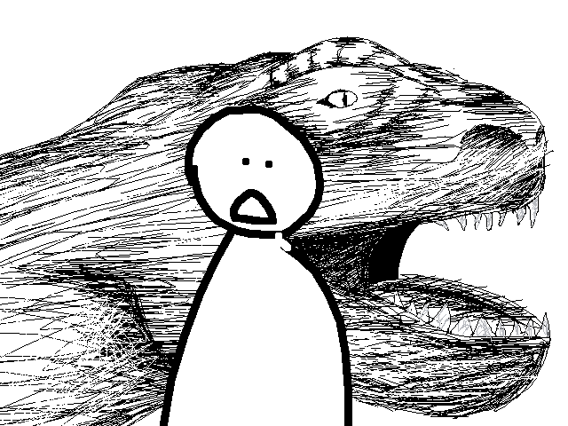 Someone running from Dino ( practice animation)