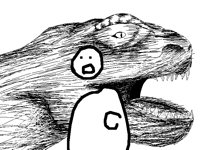 Someone running from Dino ( practice animation)