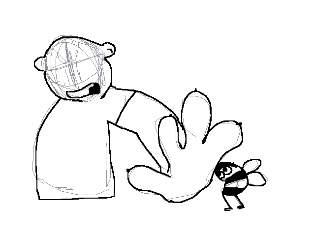 Bear vs bee old animation