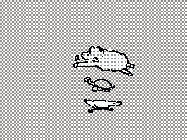 turtle in the middle