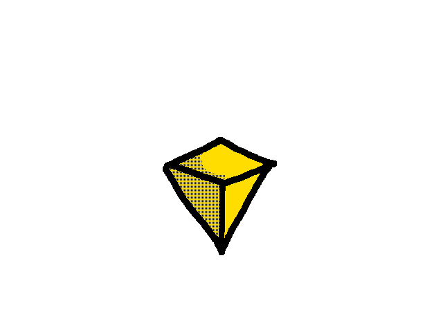 3D pyramid spin