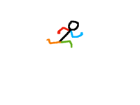 Running stickman model