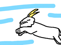 Attacked by a mountain goat.