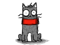 Tim Burton-inspired cat