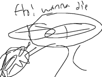 "If flo stabs out egg eyes he get normal egg back"