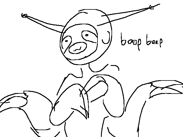 -makes fursona four armed sloth w/antenna-