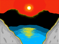 Sunset in the mountains