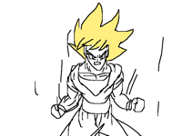 Goku turn ssj (test animation)
