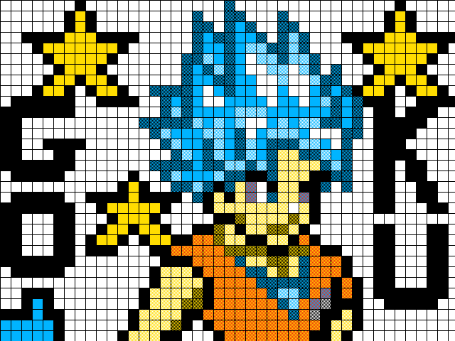 Pixel art: Goku ssgss