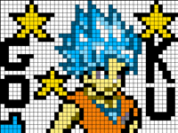 Pixel art: Goku ssgss