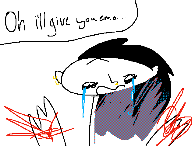 When ur friend describes u as emo