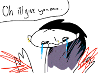 When ur friend describes u as emo