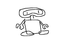 A really lazy drawing of wall-e but by memory