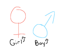 The gender symbols
