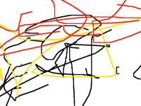Eyes closed zoomed out but also drawn with toe