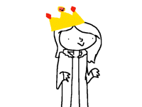 Slime queen but drawn with a stylus