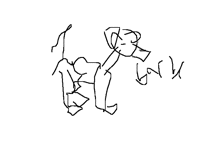 A dog but i drew it while i was running