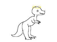 I now imagine her as a trex