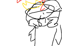 Slime queen but drawn with palm