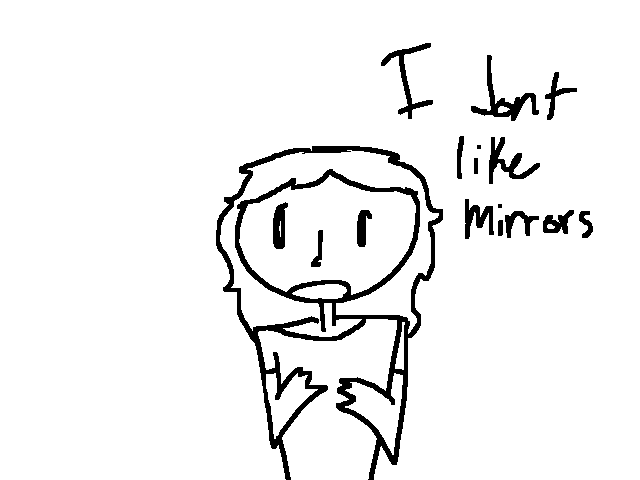 Is anyone else sorta scared around mirrors @ nite?